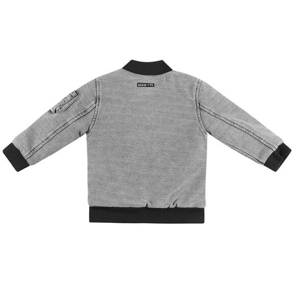 Adam + Yve Gray Cade Bomber Jacket Size 6-12 Months - Picture 10 of 10